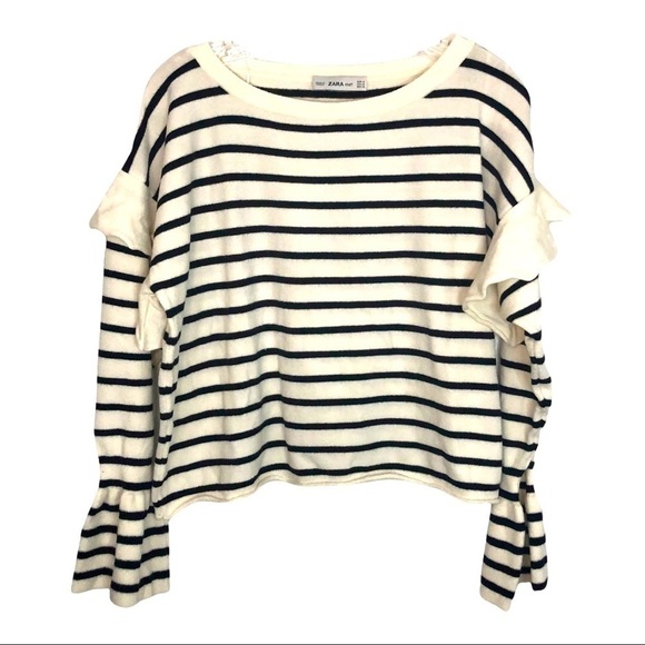 Zara Knit Loose Stripe Slouchy Shoulder Medium - Picture 1 of 10